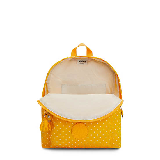 Kipling Reposa Printed Backpacks Soft Dot Yellow | AU 1607EB